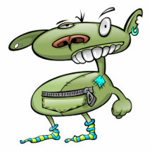 el punk enrrollado pega al monstruo verde esculturas fotograficas
