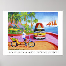 El punto más situado más al sur Key West Poster