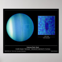 El punto oscuro en el planeta Urano del Hubble Impresiones