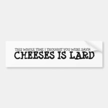 El queso es manteca de cerdo etiqueta de parachoque