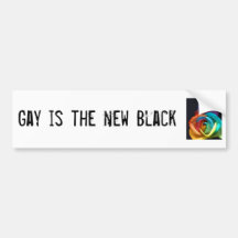 el rainbowrose, gay es el nuevo negro etiqueta de parachoque