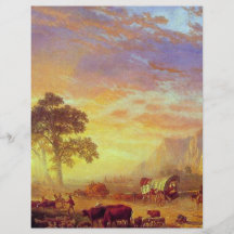 El rastro de Oregon - Albert Bierstadt Tarjeton