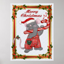 El ratón adapta Santa Posters