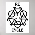 El RE CICLO recicla símbolo de la bicicleta Impresiones