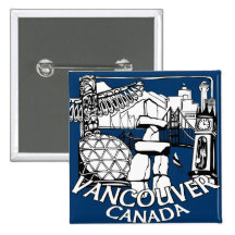 El recuerdo de Vancouver Canadá abotona el regalo  Pins