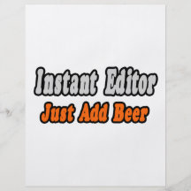 El redactor inmediato… apenas añade la cerveza tarjetón