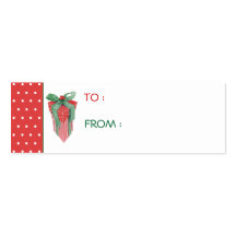 El regalo del navidad puntea la tarjeta de visita 