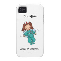 El regalo para la enfermera personaliza con nombre iPhone 4/4S carcasa