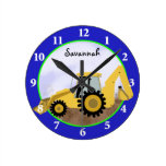 El reloj de la retroexcavadora de la construcción  reloj de pared