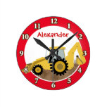 El reloj de la retroexcavadora de la construcción  reloj de pared