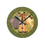 El reloj de pared del safari de selva añade un nom reloj de pared