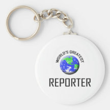 El reportero más grande del mundo llavero personalizado
