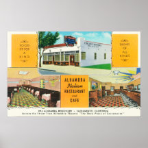 El restaurante y el Caf� italianos de Alhambra Poster
