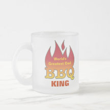 El REY más grande del Bbq del papá del mundo Tazas De Café