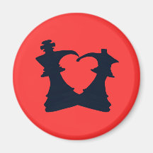 El rey y la reina están en amor imanes para frigoríficos