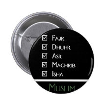 El rezo islámico - 5 veces al día - los musulmanes pins