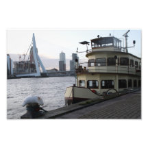 El río Mosa, Rotterdam Fotografias