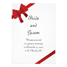 El rojo arquea la invitación de la boda/de la fuga