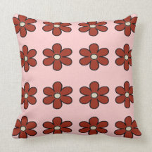 El rojo bonito florece la almohada decorativa