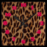 El rojo cuadrado del reloj numera la ilusión del l reloj de pared