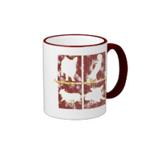 El rojo encajona la taza del Corgi