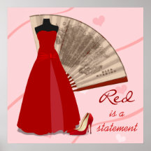 El rojo es una declaración posters