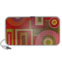 el rojo forma arte pop laptop altavoz