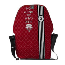El rojo GUARDA CALMA - para elegir personalizar de Bolsa De Mensajería