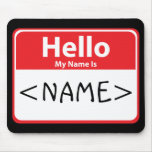 El rojo hola mi nombre es, <NAME> Tapete De Ratones
