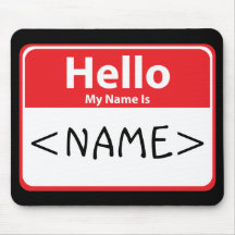 El rojo hola mi nombre es, <NAME> Tapete De Ratones