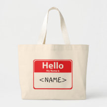 El rojo hola mi nombre es, <NAME> Bolsas Lienzo