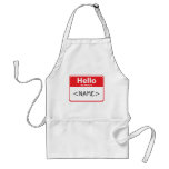 El rojo hola mi nombre es, <NAME> Delantales