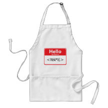 El rojo hola mi nombre es, <NAME> Delantales