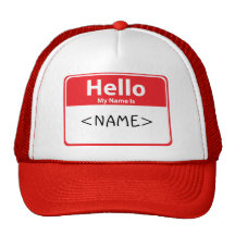 El rojo hola mi nombre es, <NAME> Gorras De Camionero