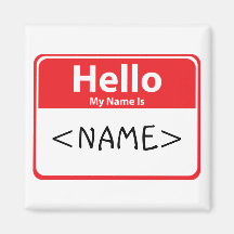 El rojo hola mi nombre es, <NAME> Imán De Frigorífico