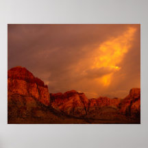 El rojo oscila la salida del sol Thunderhead Posters