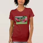 "El rojo preside" la camiseta de las señoras