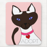 El Ronroneo-fect Moira ADOPTA Mousepad rosado Tapete De Raton