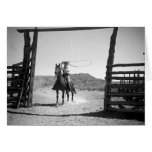 El roping del vaquero tarjetas