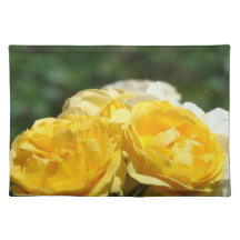 El rosa amarillo florece rosas del personalizado d mantel