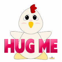 El rosa blanco Huggable del pollo me abraza Escultura Fotografica