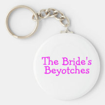 El rosa de Beyotches de las novias Llaveros