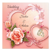 El rosa de rosas floral antiguo del boda invita invitacion personal 