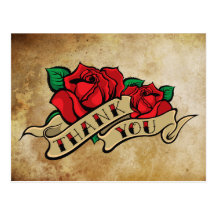 El rosa del tatuaje le agradece postal