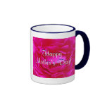 El rosa feliz del día de madre subió III Tazas De Café