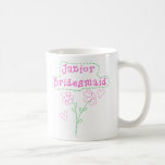 El rosa florece a la dama de honor menor tazas de café