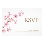 El rosa florece las tarjetas de RSVP Anuncios