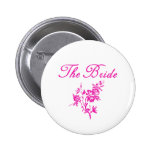 El rosa florece productos de la novia pins