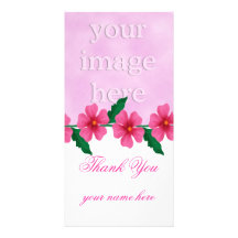 El rosa le agradece las tarjetas de la foto tarjetas con fotos personalizadas
