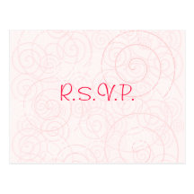 El rosa remolina postal de RSVP